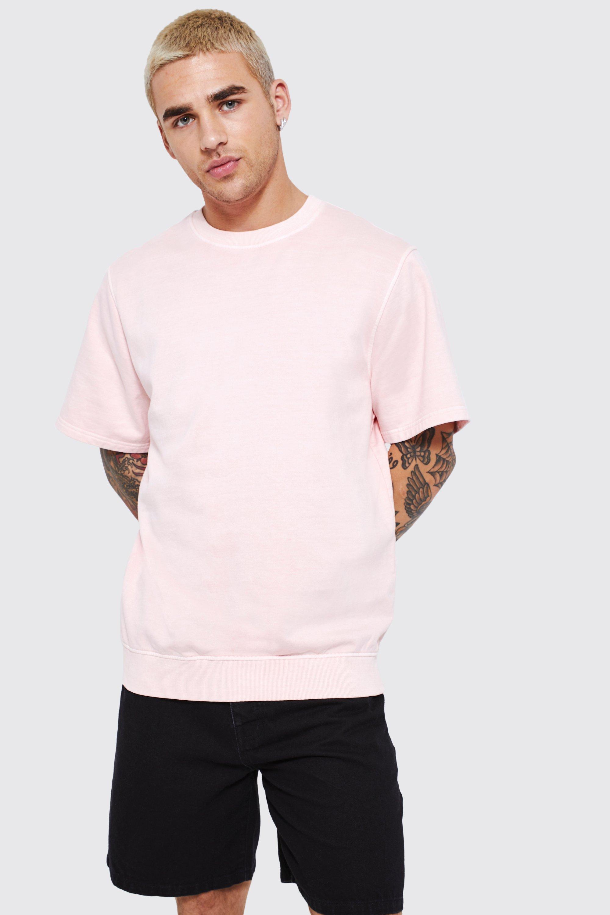 Pink short sleeve store sweatshirt